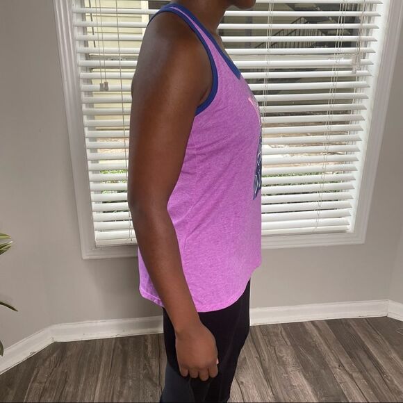 2/$20 Athletic Works 'Should Would Could Did' Activewear Purple Tank - Picture 7 of 15